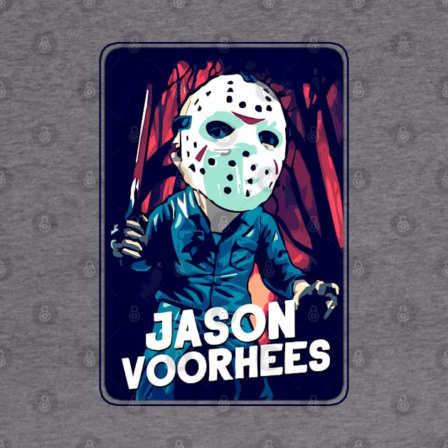 Jason Voorhees Killing - Ilustration Mini Style by Semhar Flowers art